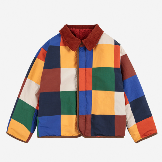 BOBO CHOSES - Multicolor Tiles reversible sheepskin jacket
