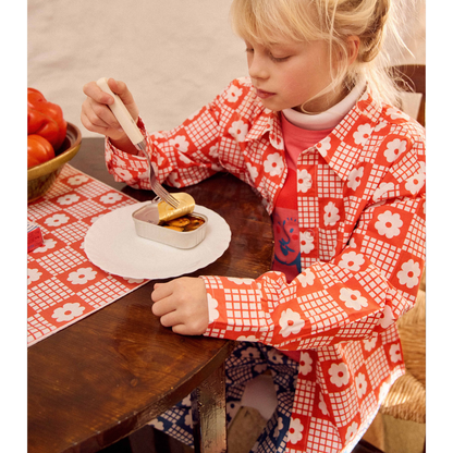 FISH&KIDS - RED FLOWERS RETRO PANTS
