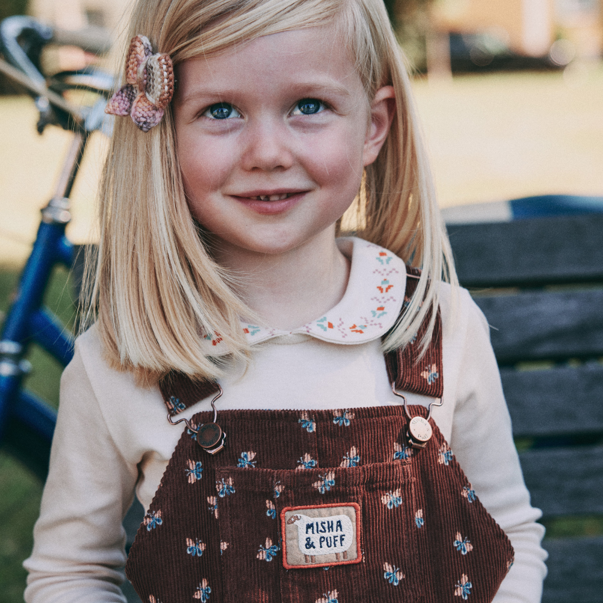 Misha&Puff - CORDUROY JUMPER DRESS  ＜DARK ROAST MARIPOSA＞