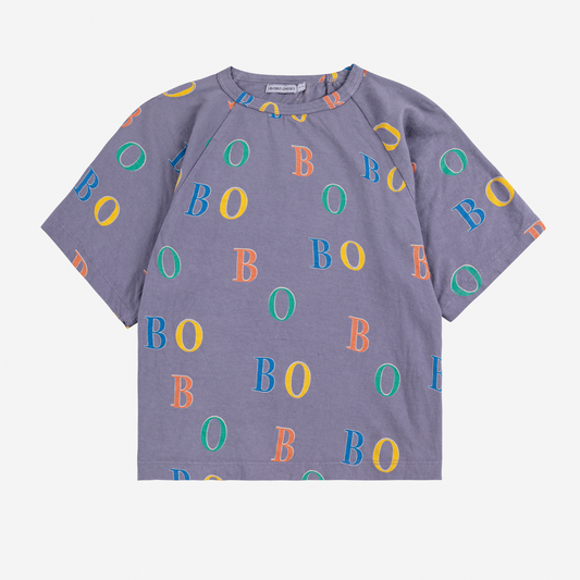BOBO CHOSES - Multicolor Bobo all over ranglan T-shirt