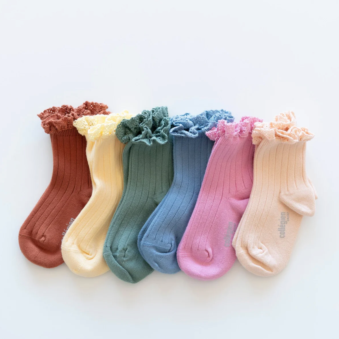 collegien - Lili - Lace Trim Ribbed Ankle Socks＜939 Pain d'Epice＞