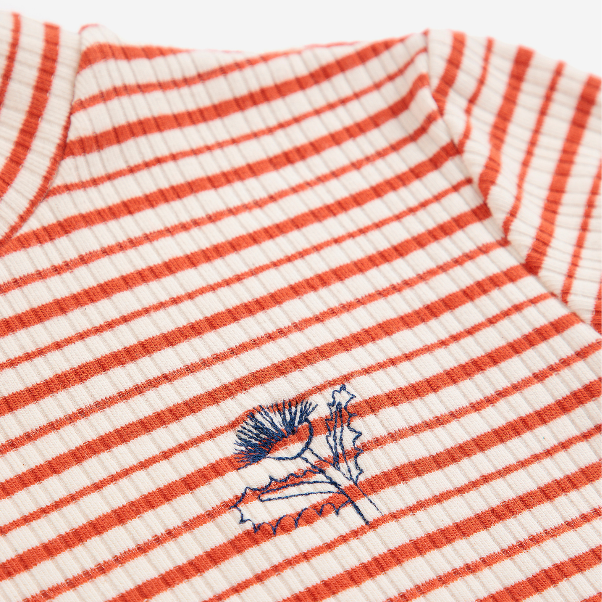 BOBO CHOSES - Energy Flower Stripes turtle neck T-shirt