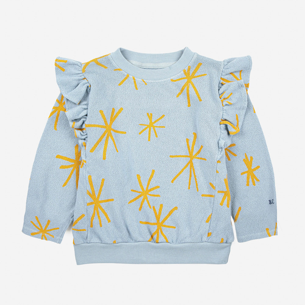 BOBO CHOSES - Sparkle all over ruffle sweatshirt