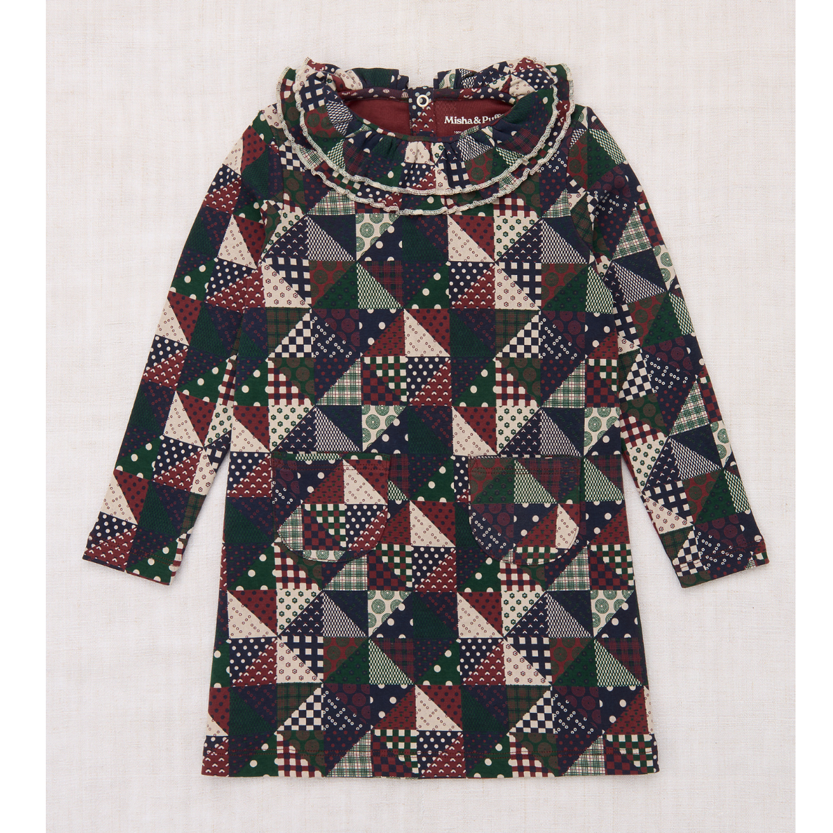 Misha&Puff - Sweetheart Dress＜Madder Root Patchwork＞