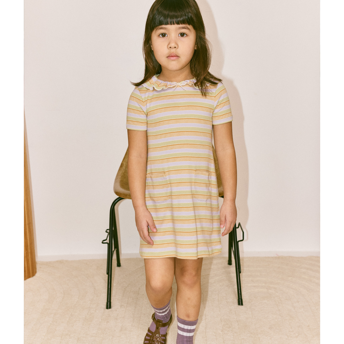 Misha&Puff - PATTIE DRESS＜MIST AVENUE STRIPE＞