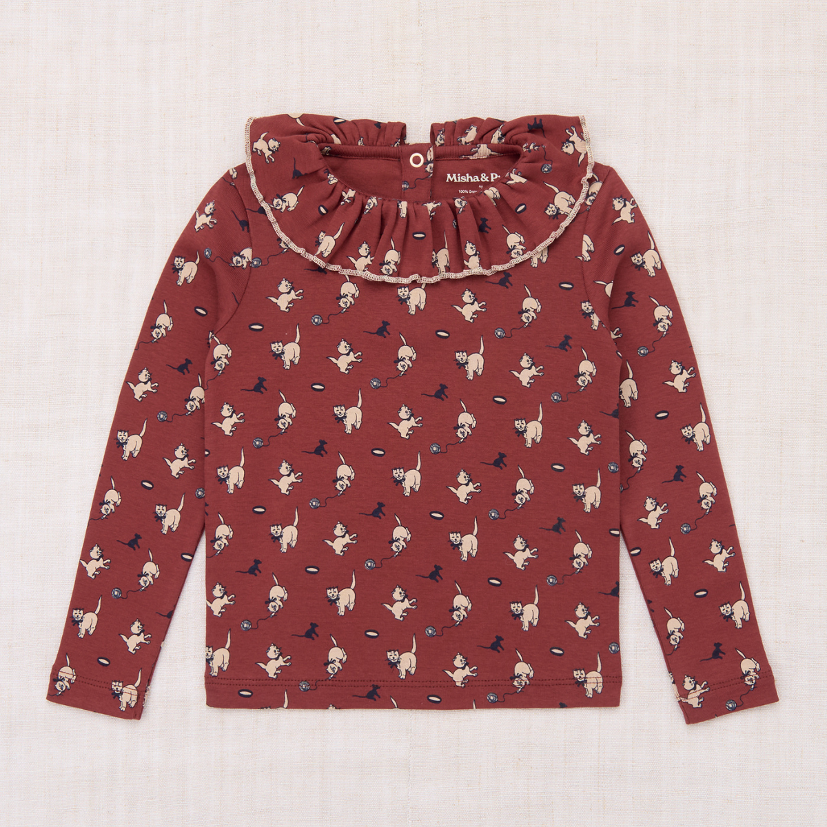 Misha&Puff - Paloma Top＜Madder Root Cat & Mouse＞
