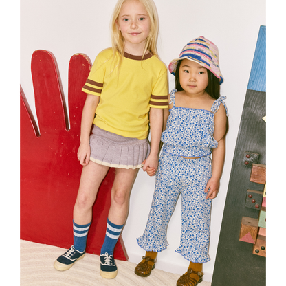 Misha&Puff - RUFFLE PEDAL PUSHER＜Blue Ribbon Lisse Fields＞