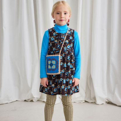 Misha&Puff - Corduroy Agatha Dress＜Raisin Windowbox＞