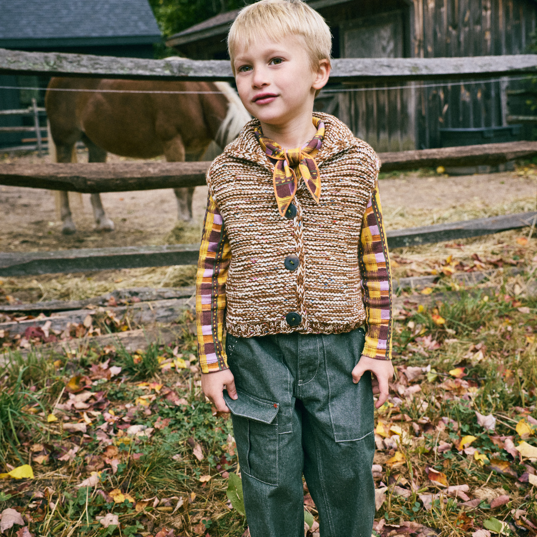 Misha&Puff - Scout Top＜Plum Watercolor Plaid＞