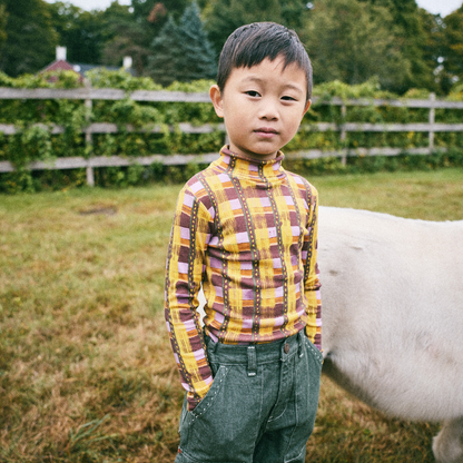 Misha&Puff - Turtleneck＜Plum Watercolor Plaid＞