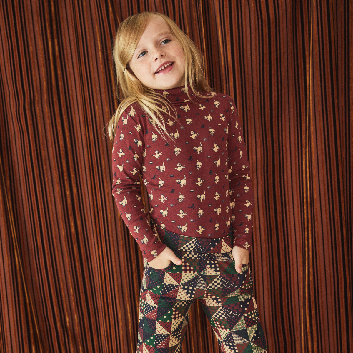 Misha&Puff - Turtleneck＜Madder Root Cat & Mouse＞