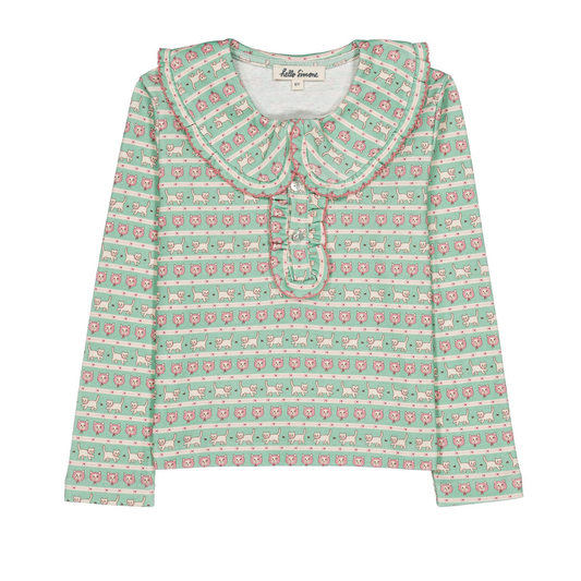 ＜受注販売!10月中旬入荷後発送＞hello Simone - Matou top Kitty Aqua