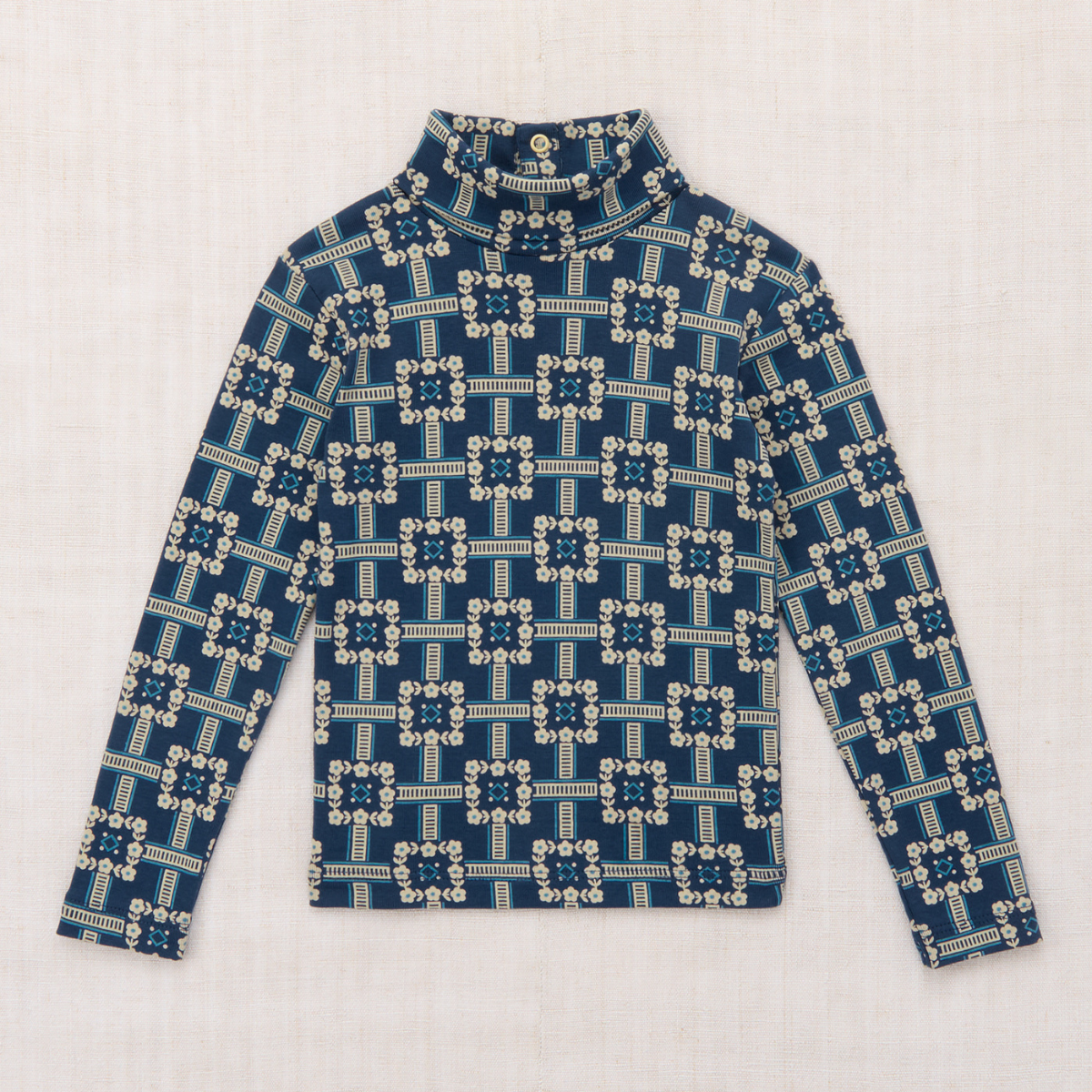 Misha&Puff - TURTLENECK＜MOONLIGHT RAILROAD FLORAL＞