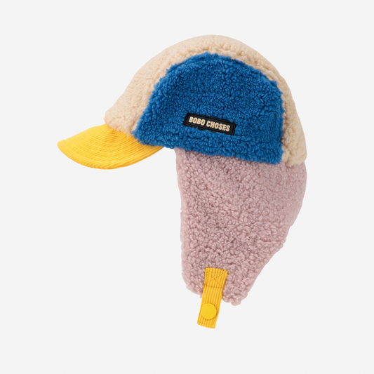 BOBO CHOSES - Bobo Choses color block sheepskin chapka