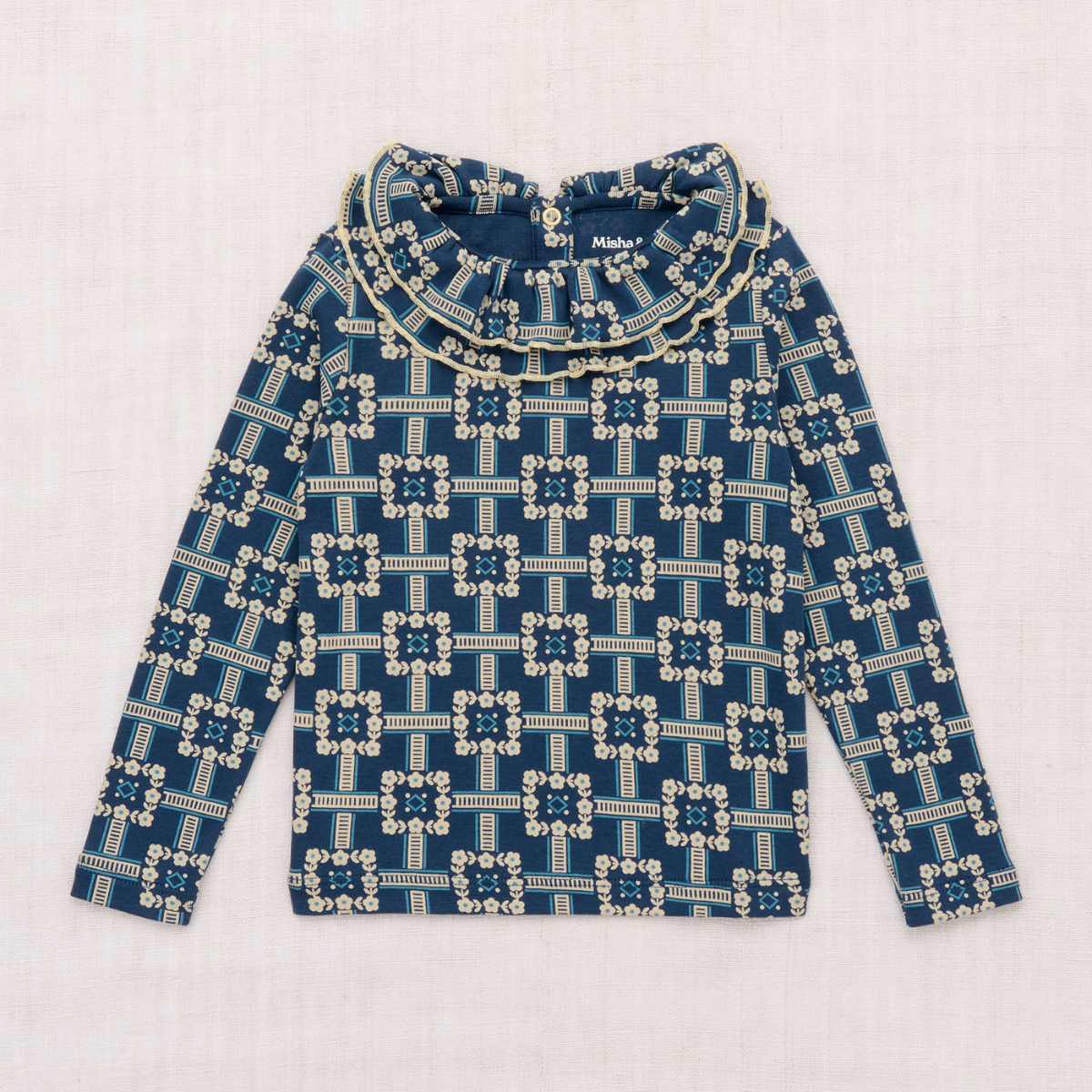 Misha&Puff - SWEETHEART TOP ＜MOONLIGHT RAILROAD FLORAL＞