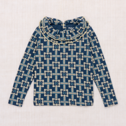 Misha&Puff - SWEETHEART TOP ＜MOONLIGHT RAILROAD FLORAL＞