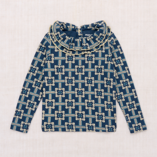 Misha&Puff - SWEETHEART TOP ＜MOONLIGHT RAILROAD FLORAL＞