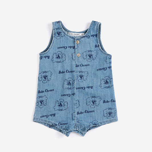 BOBO CHOSES - Pickles The Dog all over denim playsuit