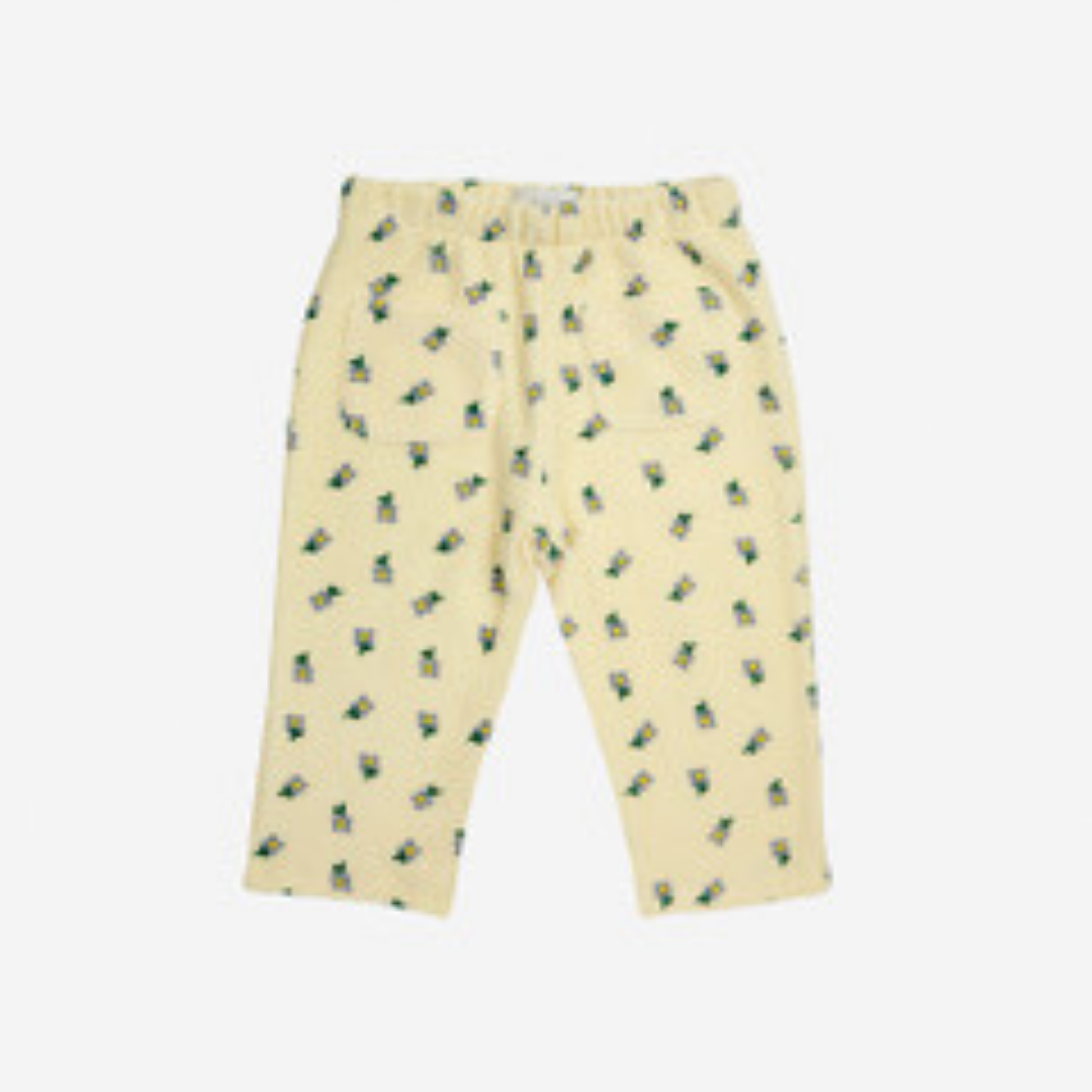 BOBO CHOSES - Baby Pansy Flower all over straight jogging pants