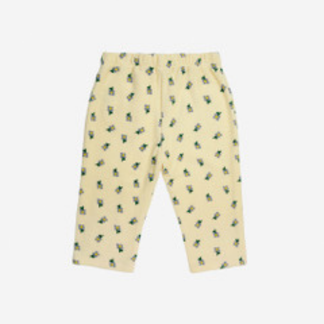 BOBO CHOSES - Baby Pansy Flower all over straight jogging pants