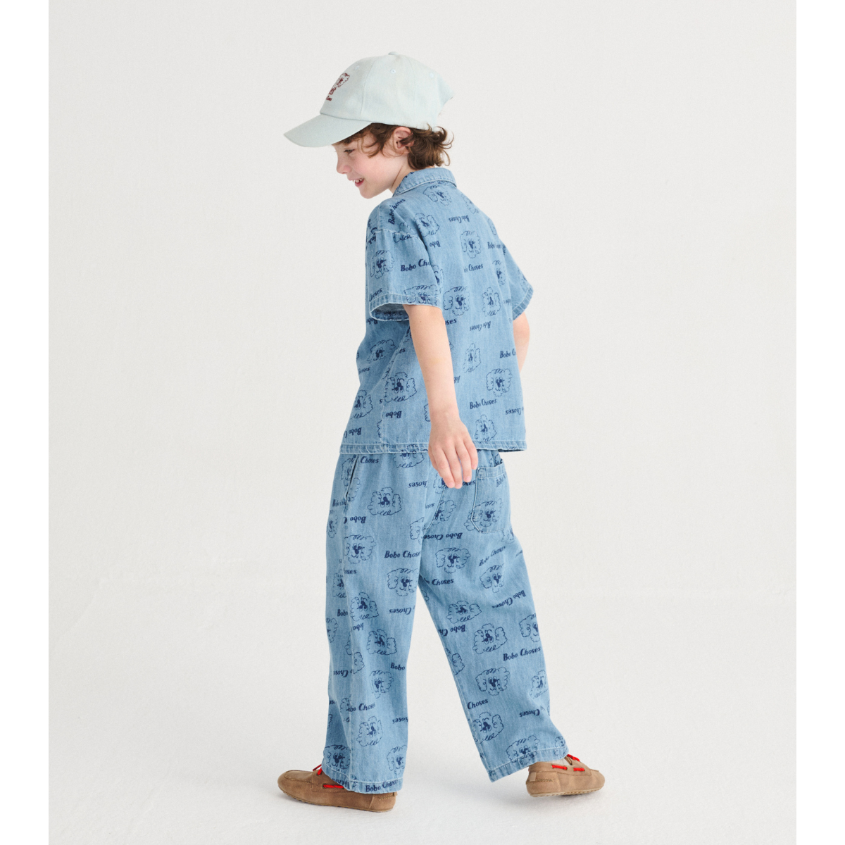 BOBO CHOSES - Pickles The Dog all over light denim pants