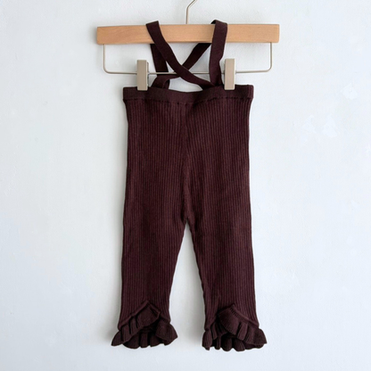 süß - Frilled Knit Unitard  ＜Brown＞