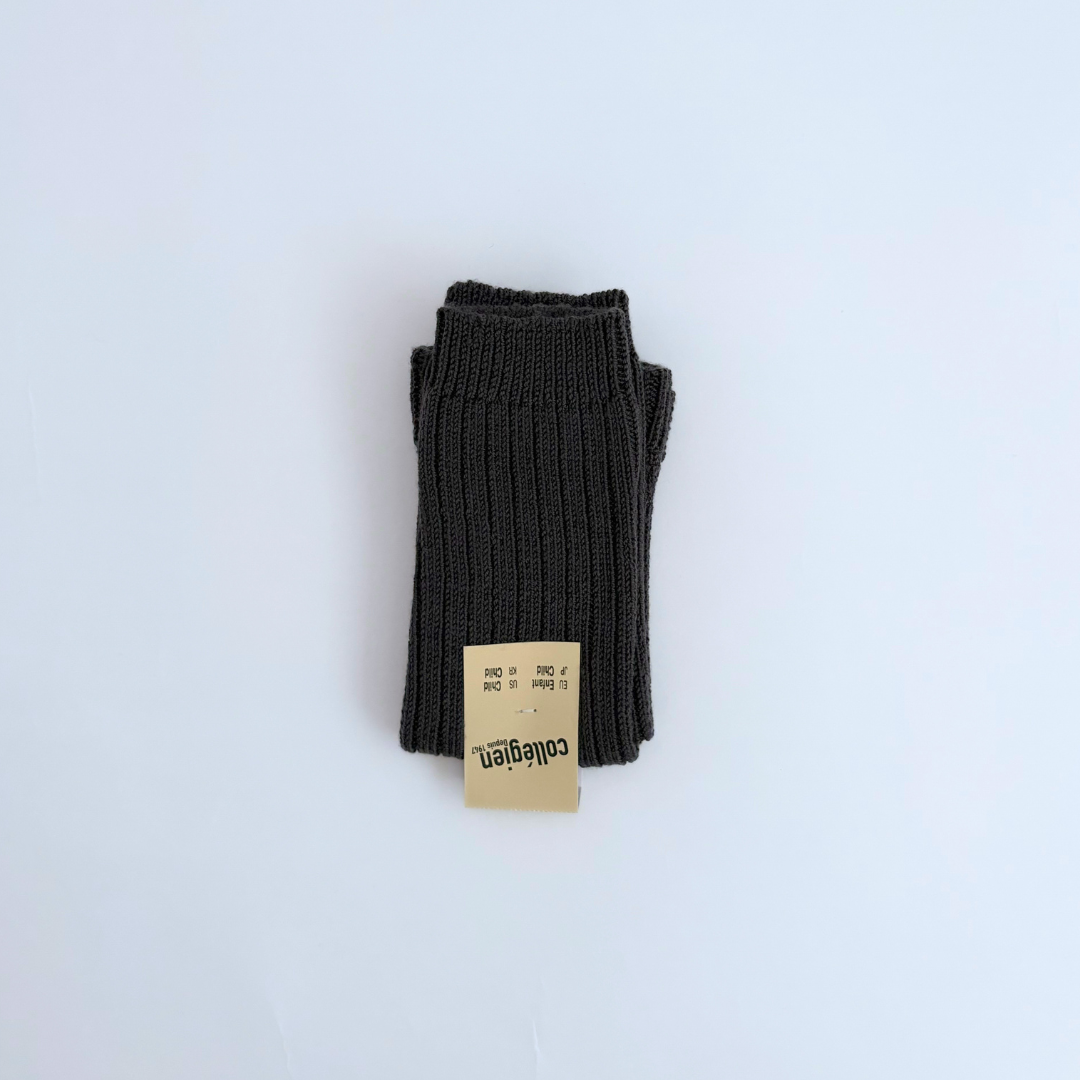 collegien - Hélène - Ribbed Merino Wool Legwarmers＜783 Pierre de Volvic＞