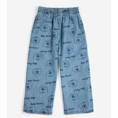 BOBO CHOSES - Pickles The Dog all over light denim pants