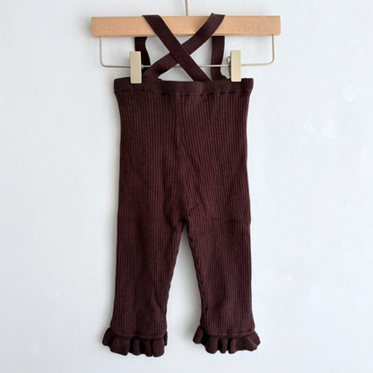 süß - Frilled Knit Unitard  ＜Brown＞