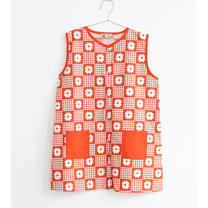 FISH&KIDS - RED FLOWERS RETRO DRESS