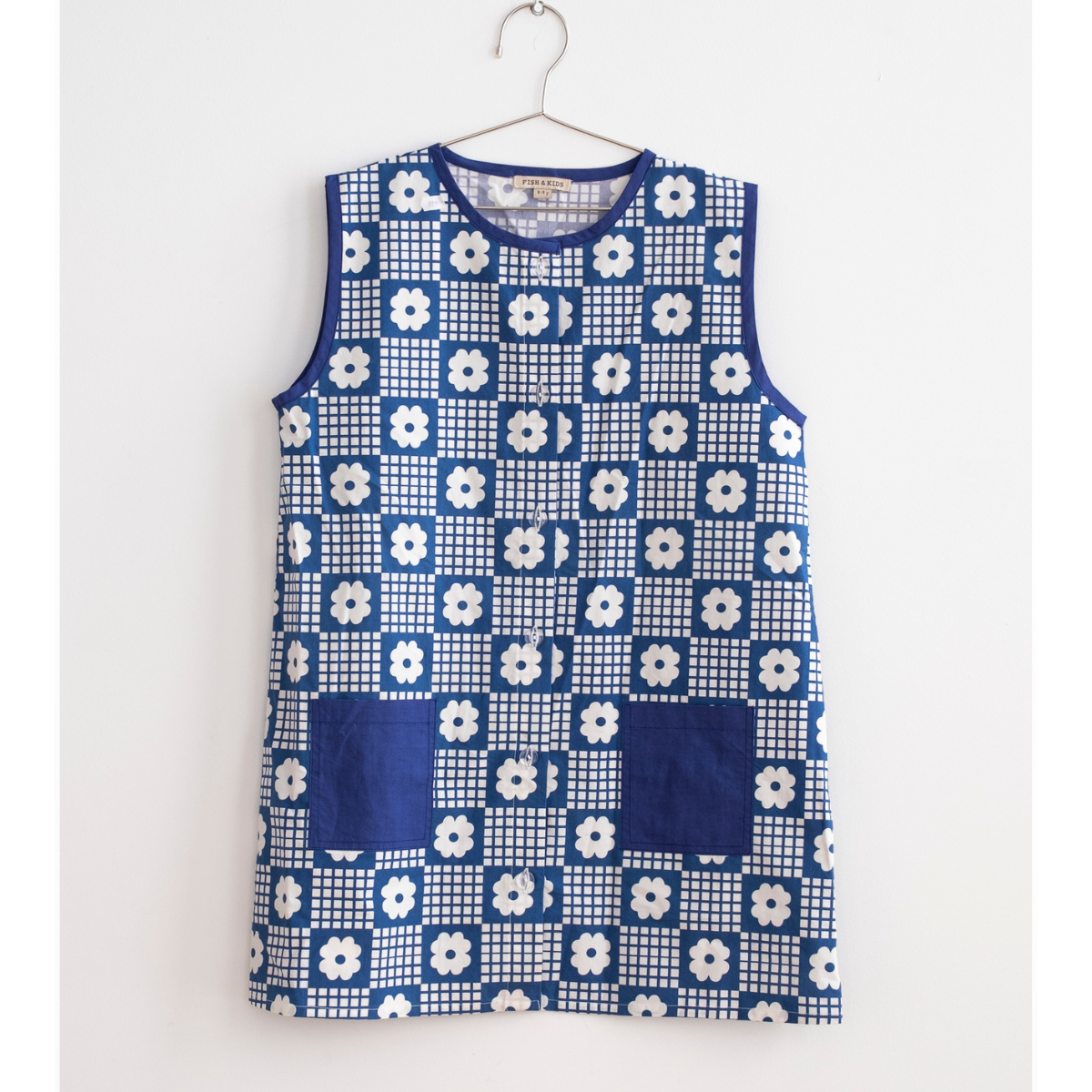 FISH&KIDS - NAVY FLOWERS RETRO DRESS