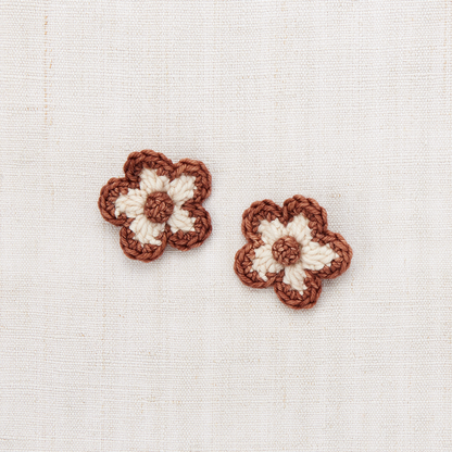 Misha&Puff - Medium Flower Clip Set＜Chestnut＞