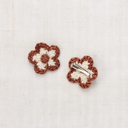 Misha&Puff - Medium Flower Clip Set＜Chestnut＞