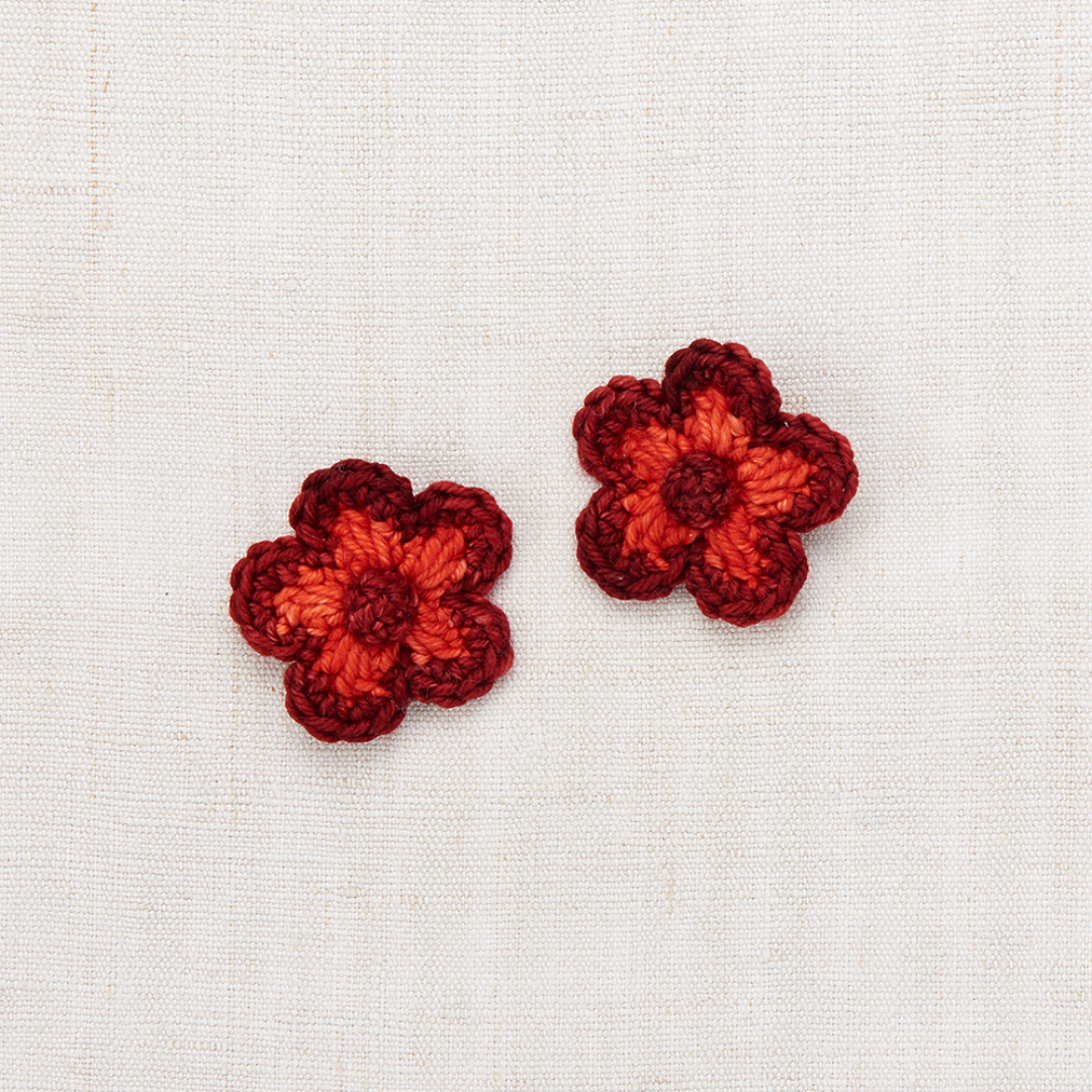 Misha&Puff - Medium Flower Clip Set＜Red Flame＞