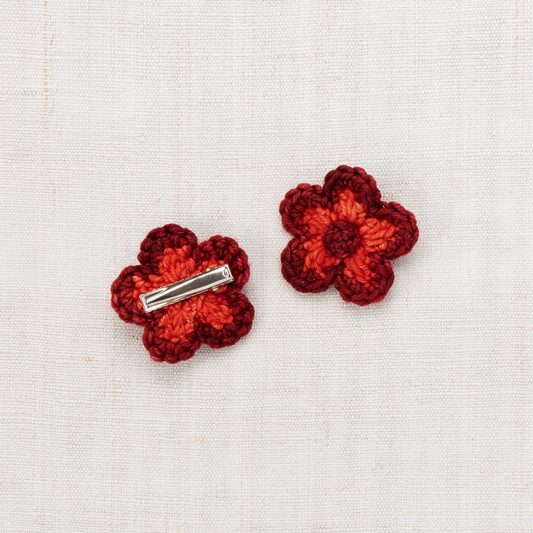 Misha&Puff - Medium Flower Clip Set＜Red Flame＞