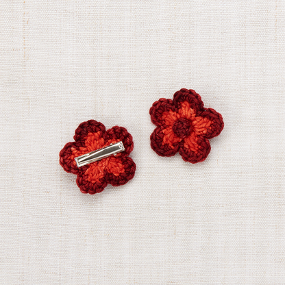 Misha&Puff - Medium Flower Clip Set＜Red Flame＞