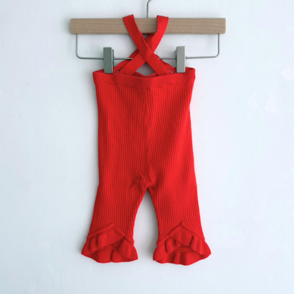 süß - Frilled Knit Unitard  ＜Tomato Red＞
